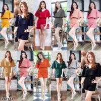 ราคา TW2671 จั้มสูทขาสั้นปีกค้างคาว (8804050096)