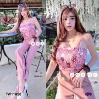 ราคา Jumpsuit สายเดี่ยวอกวิ้ง TW11858 (7736400517)