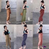 ราคา TW6641 Set เสื้อผูกไหล่ กางเกงขาจั้มผูกเอว (6839779547)