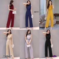 ราคา TW8487 จั้มสูทคอเต่า ขายาว แขนกุด (6331615654)