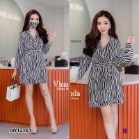 ราคา TW12161 เดรส Blazer ลายม้าลาย แมสปิดปาก (5835722481)