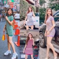 ราคา TW12618 Dress เดรสไหมพรม งานไหมพรมยืดเข้ารูปตามตัว (5739757203)