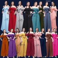 ราคา TW12323 จั้มสูทขายาว อกระบาย (4231280851)