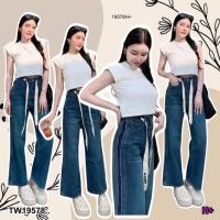ราคา TW19578 กางเกงยีนส์ทรงกระบอกใหญ่ (25611113973)