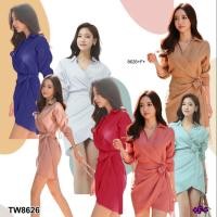 ราคา TW8626 เดรสผูกไขว้หน้าทรงกิโมโน (7635863814)