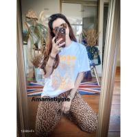 ราคา TW12355 Set 2 ชิ้น เสื้อยืดแขนสั้นลายเสือ กางเกงลายเสือขายาว (6534147407)