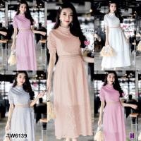 ราคา TW6139 Set 2 ชิ้น เสื้อครอปแขนสั้น กระโปรงยาวทรงสวิง (6443903363)