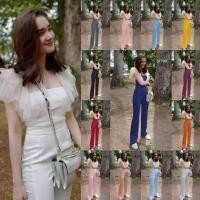 ราคา TW9779 Set เสื้อกึ่งเกาะอก กางเกงขายาว (5442641480)