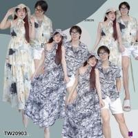 ราคา TW20903 set 3 ชิ้นแม็กซี่สายเดี่ยวใส่ฟองน้ำ กับเสื้อฮาวาย (29756249584)