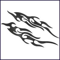 ราคา สติ๊กเกอร์ติดมอเตอร์ไซค์สติ๊กเกอร์เปลวไฟ 2 ชิ้น Weatherproof Emblem Cool Designs สําหรับกันชนรถบรรทุกกอล์ฟกล่องจดหมาย haiotath (26992062500)