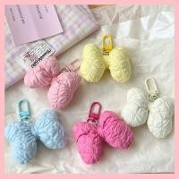 ราคา Ins Macaron Bow จี้พวงกุญแจรูปหัวใจกระเป๋าโซ่คู่จับคู่พวงกุญแจ Plushie สําหรับกระเป๋าความงาม (24145660009)