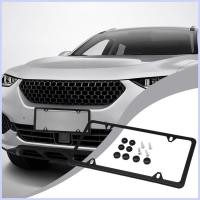 ราคา ฝาครอบป้ายทะเบียนรถ ฝาครอบป้องกันกรอบป้ายทะเบียนรถยนต์สแตนเลส ฝาครอบสกรูมาตรฐาน US รวมหมวกสีดําหรือ saercbth (52351328464)