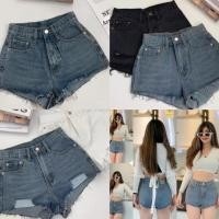 ราคา ป้ายBB Jeans พร้อมส่ง กางเกงยีนส์ขาสั้นเอวสูง ผ้าไม่ยืด รวมแบบงานกระแสยีนส์ BB (28618436713)