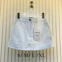 ราคา MAYGAN กระโปรงยีนส์แฟชั่น กระโปรงเดนิมเอวสูง ผ้าไม่ยืด มีซับด้านใน (44056727543)