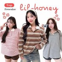 ราคา JARINYA เสื้อเชิ้ตคอปกแขนยาวลายทาง Unisex ทรง Oversize เนื้อผ้าคุณภาพเกรดดี ใส่สบาย ปักอะไหล่ โลโก้ (44457538833)