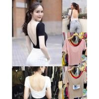 ราคา พร้อมส่ง เสื้อยืดผ้าเรย่อน เว้าหลัง ป้ายTangkwa (20982074465)