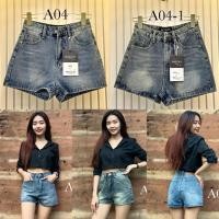 ราคา ป้าย Maygan A04 กางเกงยีนส์ผู้หญิง ขาสั้น ผ้านอกนำเข้า งานป้าย Maygan ไซส์ S XL (26517627598)