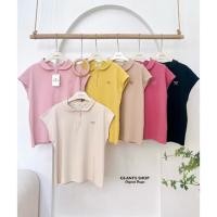 ราคา GI ANTS GI 740 GI 741 เสื้อยืด คอปกไหล่ล้ำ ปักโบว์ โบว์ เนื้อผ้า cotton (51050169760)