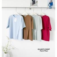 ราคา GI ANTS GI 343 เสื้อยืดคอกลมผ่าหน้า ทรงOversize ไหล่ตก งานสวย ปังมาก เนื้อผ้าcottonนาโน (44850936683)