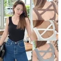 ราคา 217 เสื้อกล้ามมีบรา เสริมฟองน้ำ ไขว้หลัง (43262453937)