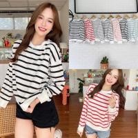 ราคา TOPSHOP A21 สเวตเตอร์ลายริ้วโอเวอร์ไซส์ (29823598060)