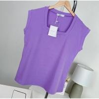 ราคา 058ก Deezyy เสื้อยืด คอเหลี่ยม ไซส์ 2 ผ้าCotton supersofeมูจิ (26105845698)