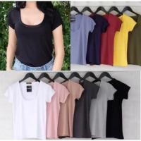 ราคา เสื้อยืดเรย่อน คอยู คอกว้าง ทรงสวย ผ้านิ่งเด้ง ป้ายTOPSHOP (16697699727)