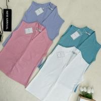 ราคา 014ก เสื้อยืด คอวีซ่อน แขนกุด ผ้าร่อง soft Deezyy (25092416609)