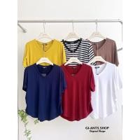ราคา GI ANTS 502 เสื้อยืดคอวีแขนสั้นจีบข้าง ชายโค้ง สไตล์korea เนื้อผ้าเรย่อนพรีเมี่ยม (29385910832)