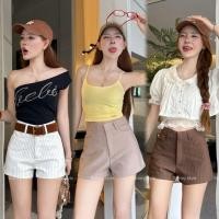 ราคา กางเกงขาสั้นโคเรีย รุ่นบาร์บี้ไทล่า ผ้าโรเชฟลายริ้ว (49201343970)