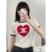 ราคา ZARA เสื้อยืดคอกลมกุ้น คอสีแขนสี สกรีน หัวใจPLAY (29135910537)