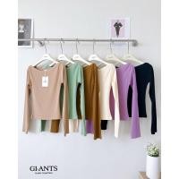 ราคา GI ANTS GI ข เสื้อคอปาดแขนยาว รุ่นนี้ชนช็อปZara งานผ้าร่องเรย่อน (27884890269)