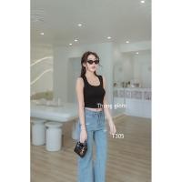 ราคา T305 Thong glom กล้ามคอยูผ้ายูนิโคล่ญี่ปุ่น ดีเทลเย็บหน้า2ชิ้นสวยเก็บทรง (40020643271)