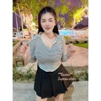 ราคา เสื้อแขนยาวไหมพรม มีหมวก แต่งซิป เอวโค้ง ทรงเข้ารูป โทนสีสุดคิ้วท์ (28777244406)