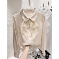 ราคา สไตล์เกาหลีผู้หญิงสุภาพสตรีหลวมชีฟองเสื้อแขนยาวเสื้อ (27920396320)