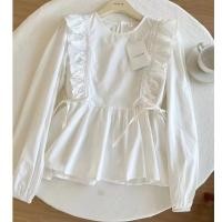ราคา เสื้อเชิ้ตแขนยาว คอกลม ทรงหลวม สไตล์เกาหลี สําหรับผู้หญิง พร้อมส่ง (22644570219)