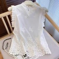 ราคา เสื้อแขนกุดสไตล์เกาหลีสำหรับสุภาพสตรี ทำจากผ้าฝ้ายลูกไม้สีขาวบริสตอล (42058047632)