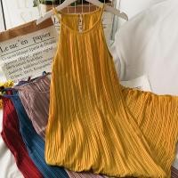 ราคา ชุดเดรสแม็กซี่ยาว แขนกุด จับจีบ ทรงหลวม สไตล์เกาหลี แฟชั่นฤดูร้อน สําหรับผู้หญิง สินค้าพร้อมส่ง (19986848190)