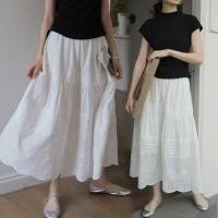 ราคา กระโปรงยาวมิดิสไตล์เกาหลี ลายลูกไม้ พื้นเอวยางยืด (44111179377)
