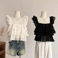 ราคา เสื้อคลุมสไตล์เกาหลีสำหรับผู้หญิง แบบสแควร์คอลายละเอียดเรียบหรูกับผ้าชีฟองนัวเนียน (40411762713)