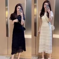 ราคา ชุดเดรสแม็กซี่ยาว คอกลม แขนสั้น ทรงดินสอ แต่งลูกไม้ สไตล์เกาหลี แฟชั่นฤดูร้อน สําหรับผู้หญิง สินค้าพร้อมส่ง (24256217145)