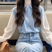 ราคา เสื้อเบลาส์เสื้อแขนยาวทรงหลวมสําหรับผู้หญิงสไตล์เกาหลี (26714100466)