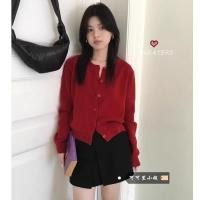 ราคา สเวตเตอร์ถักคอวีบางแขนยาว แฟชั่นเกาหลีสำหรับผู้หญิง (24896766434)