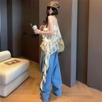 ราคา สไตล์เกาหลีผู้หญิงสุภาพสตรีหลวมชีฟองนัวเนียดอกไม้แขนกุดผิดปกติเสื้อเสื้อเสื้อ (27686669467)