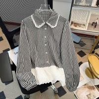 ราคา เสื้อแขนยาวสไตล์เกาหลีสำหรับผู้หญิง ทั้งนัวเนียและคล่องตัวด้วยเนื้อลูกไม้ (57100941101)