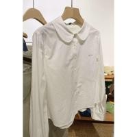 ราคา เสื้อเชิ้ตแขนยาวสไตล์เกาหลี สำหรับผู้หญิง ทำจากผ้าฝ้ายสีขาว ใส่สบายและคล่องตัว (52902022987)
