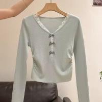 ราคา เสื้อเชิ้ตแขนยาวลูกไม้ปลอม สวมใส่สบาย เหมาะสำหรับทุกวัน (51000875522)