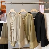 ราคา เสื้อยืดชีฟองแขนยาว สไตล์เกาหลีย้อนยุค สำหรับผู้หญิง (43462308165)