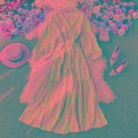 ราคา ดอกไม้ผู้หญิงเกาหลีสุภาพสตรีแขนยาวชุดแม็กซี่ฤดูร้อนพร้อมสต็อกใหม่ (43368904888)