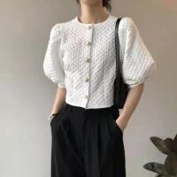 ราคา เสื้อลายพัฟแขนสั้นสไตล์เกาหลี สำหรับผู้หญิง พร้อมส่ง (42312647250)